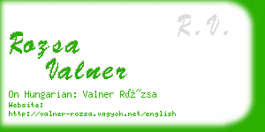 rozsa valner business card